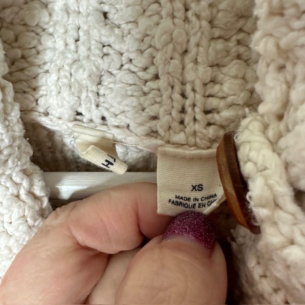 Moth Anthropologie Cream Cowl Neck Sweater - Picture 3 of 3
